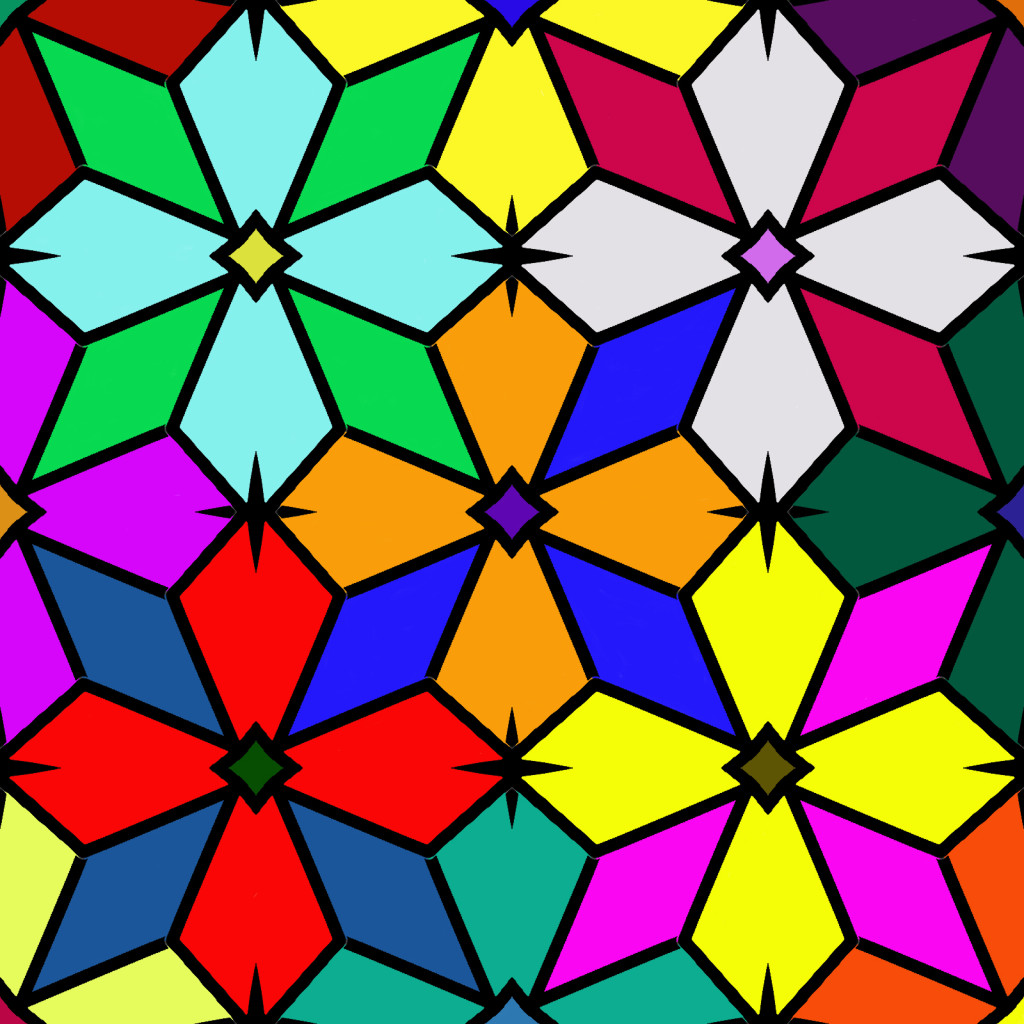 Tiled Star full of color